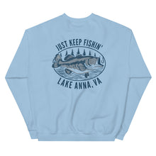 Load image into Gallery viewer, Lake Anna Just Keep Fishin' - Signature Crewneck Sweatshirt