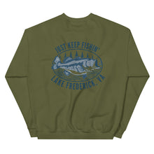 Load image into Gallery viewer, Lake Frederick Just Keep Fishin' - Signature Crewneck Sweatshirt