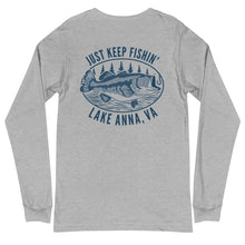 Load image into Gallery viewer, Lake Anna Just Keep Fishin' - Signature Long Sleeve T-Shirt