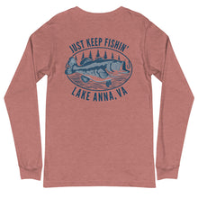 Load image into Gallery viewer, Lake Anna Just Keep Fishin' - Signature Long Sleeve T-Shirt
