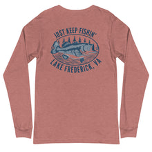 Load image into Gallery viewer, Lake Frederick Just Keep Fishin' - Signature Long Sleeve T-Shirt