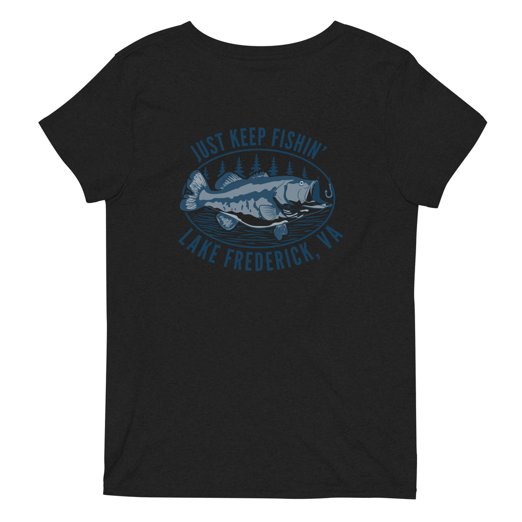 Lake Frederick Just Keep Fishin' - Signature V-Neck T-Shirt