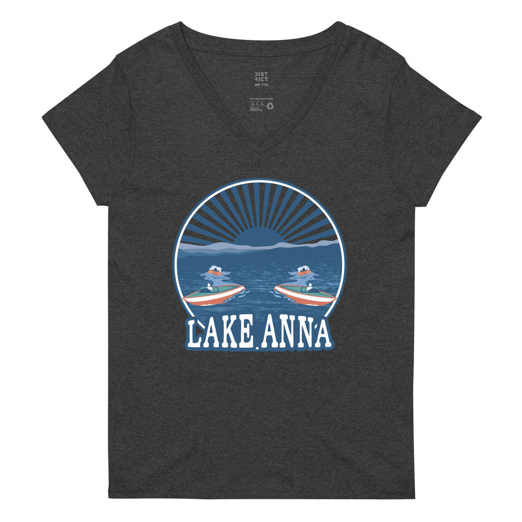 Boating on Lake Anna - V-Neck T-Shirt