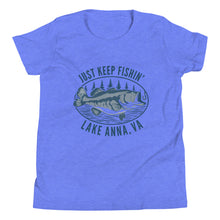 Load image into Gallery viewer, Lake Anna Just Keep Fishin' - Youth T-Shirt