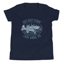 Load image into Gallery viewer, Lake Anna Just Keep Fishin' - Youth T-Shirt