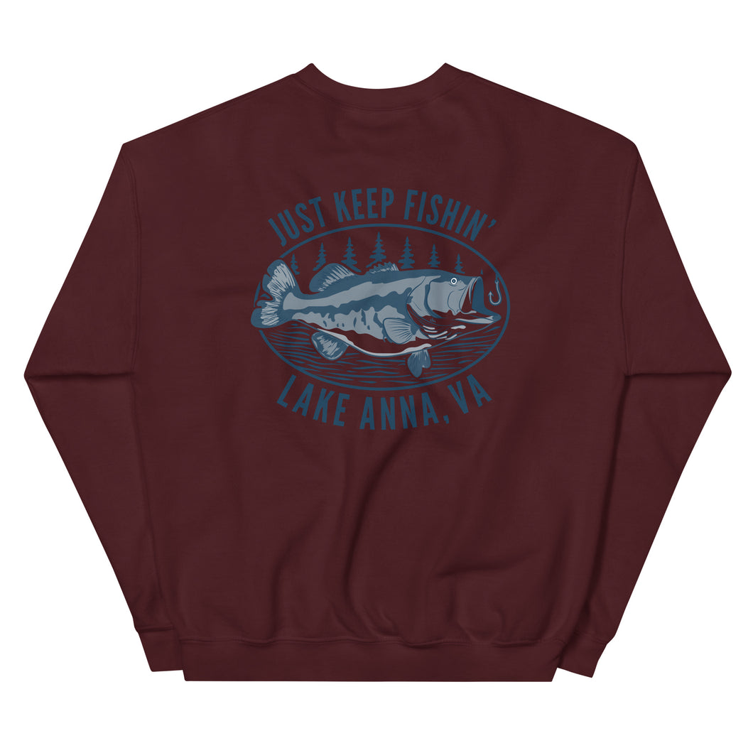 Lake Anna Just Keep Fishin' - Signature Crewneck Sweatshirt