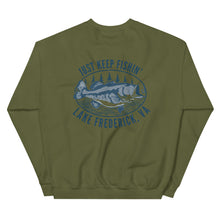 Load image into Gallery viewer, Lake Frederick Just Keep Fishin&#39; - Signature Crewneck Sweatshirt
