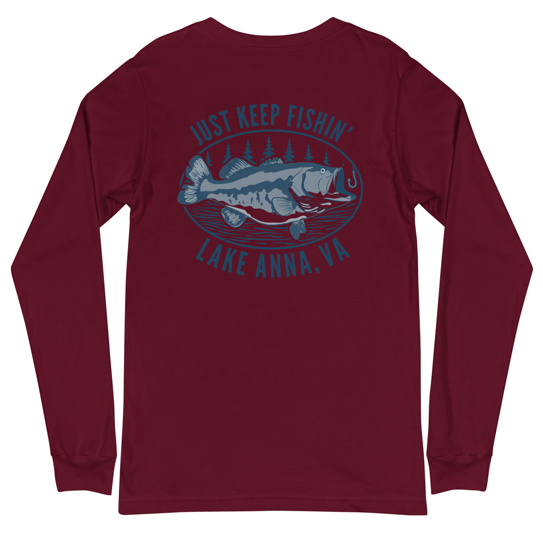 Lake Anna Just Keep Fishin' - Signature Long Sleeve T-Shirt