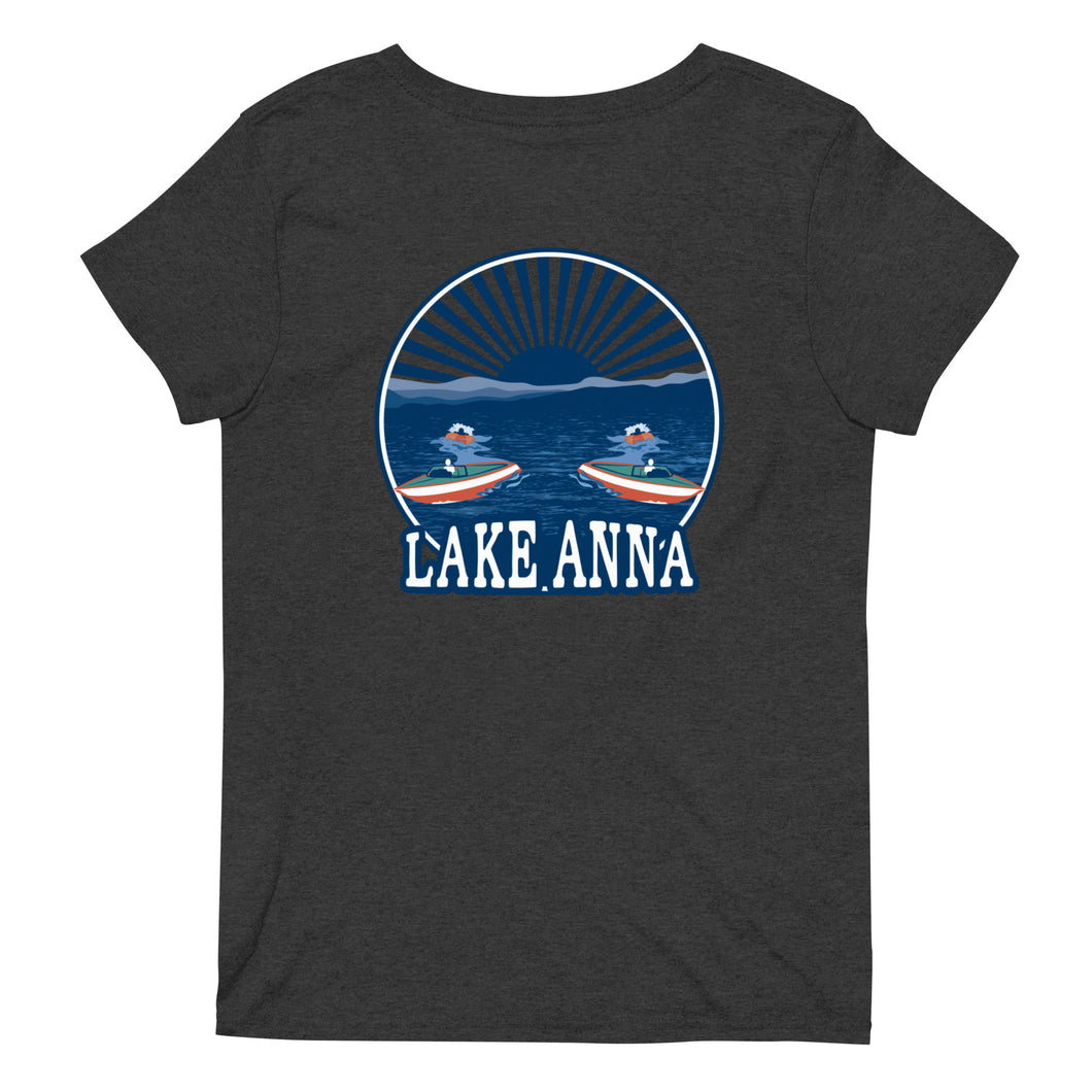 Boating on Lake Anna - Signature V-Neck T-Shirt